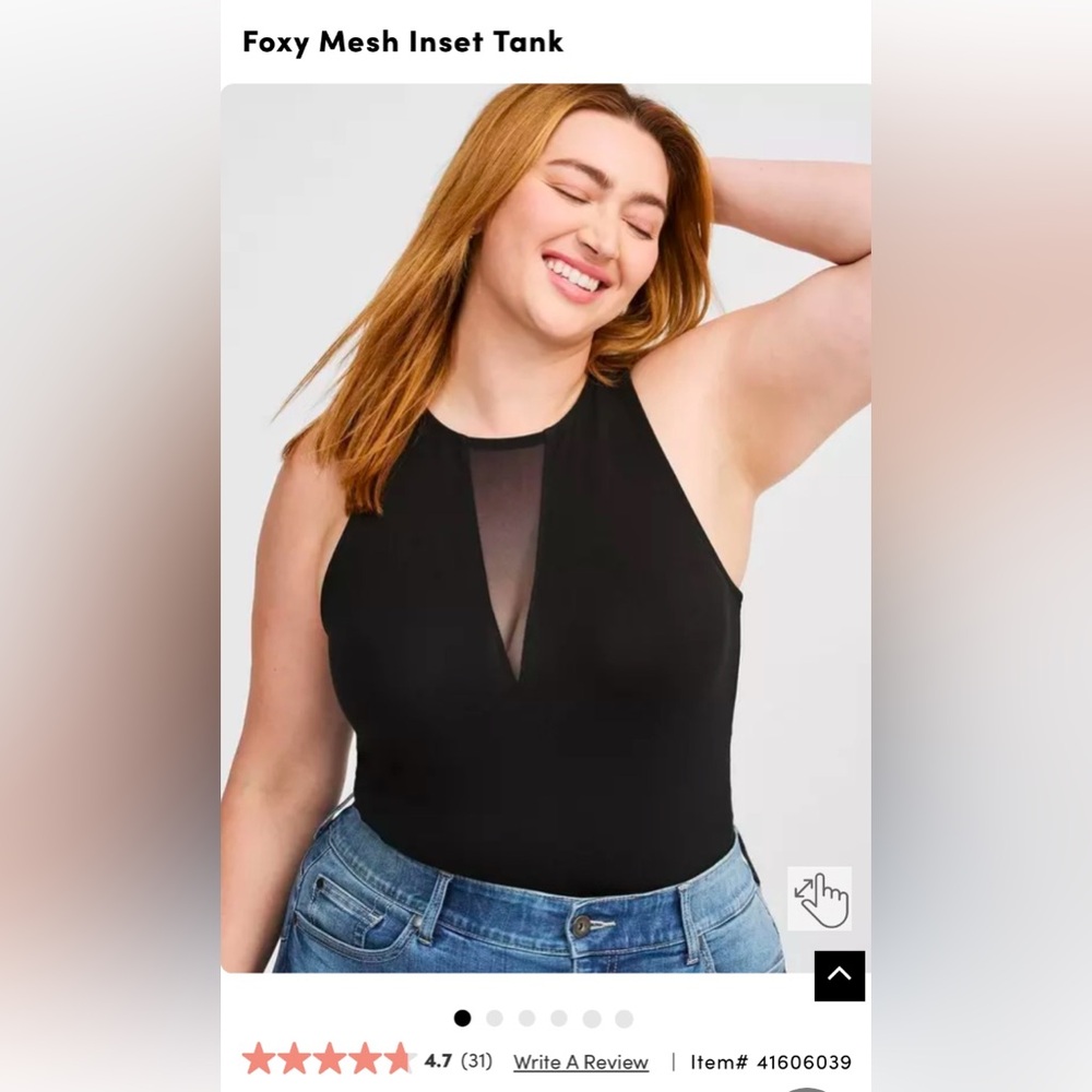 Torrid Foxy Mesh Tank